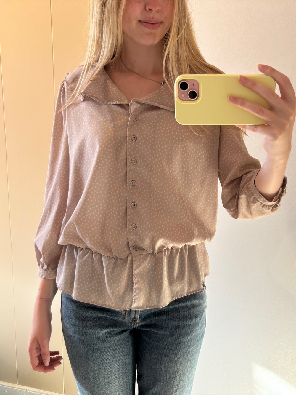 Polka dot blouse